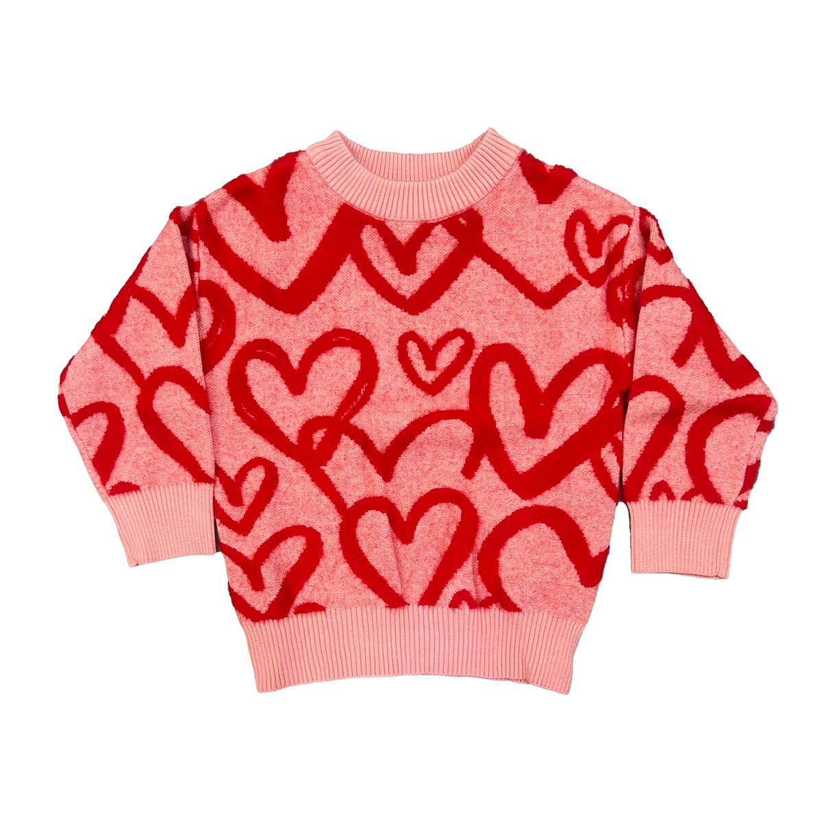 Crewneck Sweater, Big Hearts - Magpies Paducah