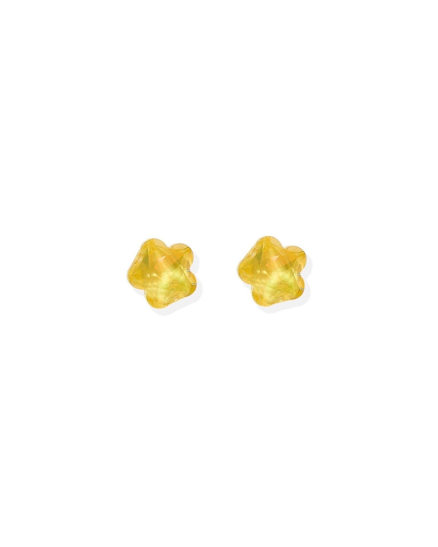 Screwback Stud Earrings Lux - Candy Star Sunshine Yellow - Magpies Paducah