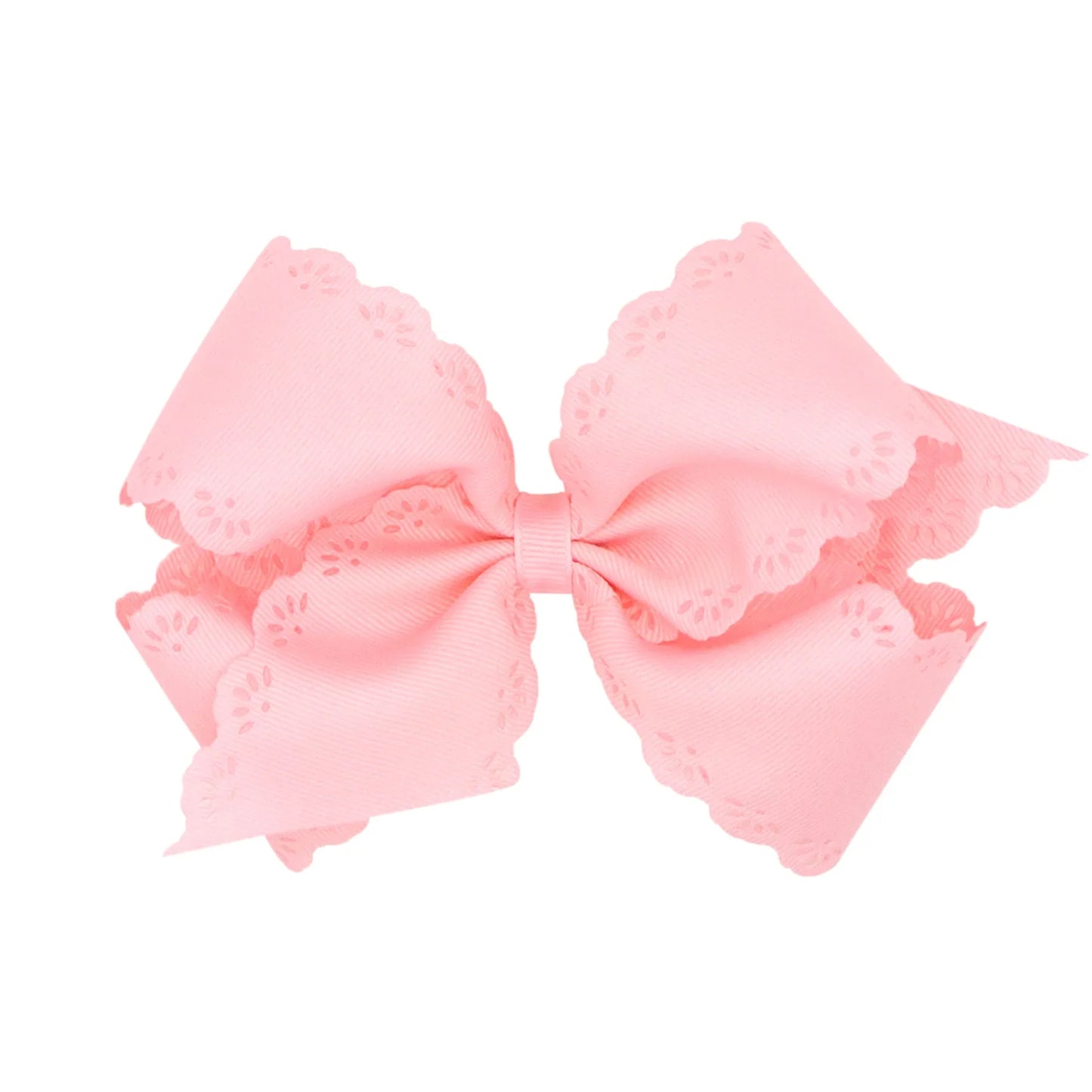 Medium Grosgrain Bow, Eyelet Flower-Embossed Edges (Assorted Colors!) - Magpies Paducah