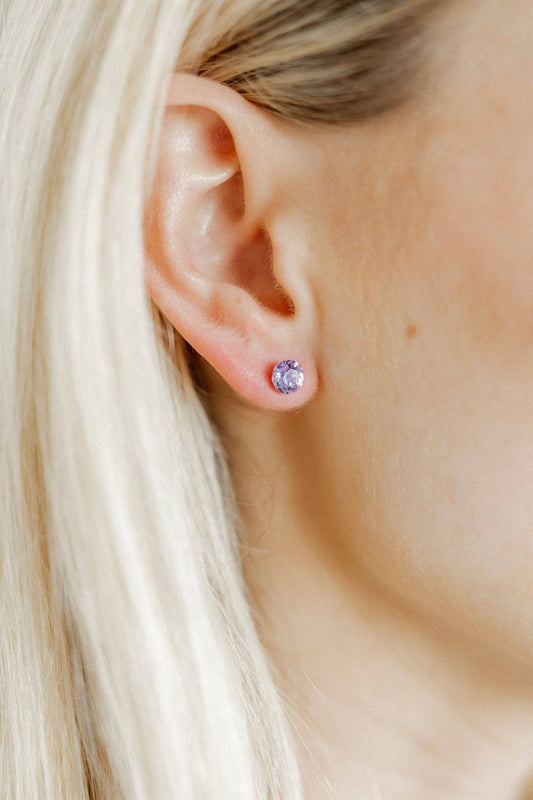 Screwback Stud Earrings Lux - Zuri Lilac - Magpies Paducah