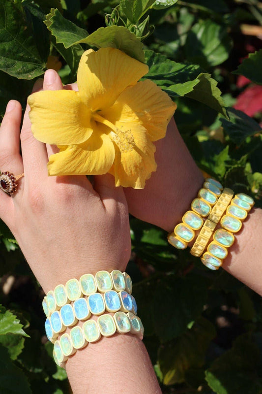 Candy Gem Bracelet, Oval Key Lime