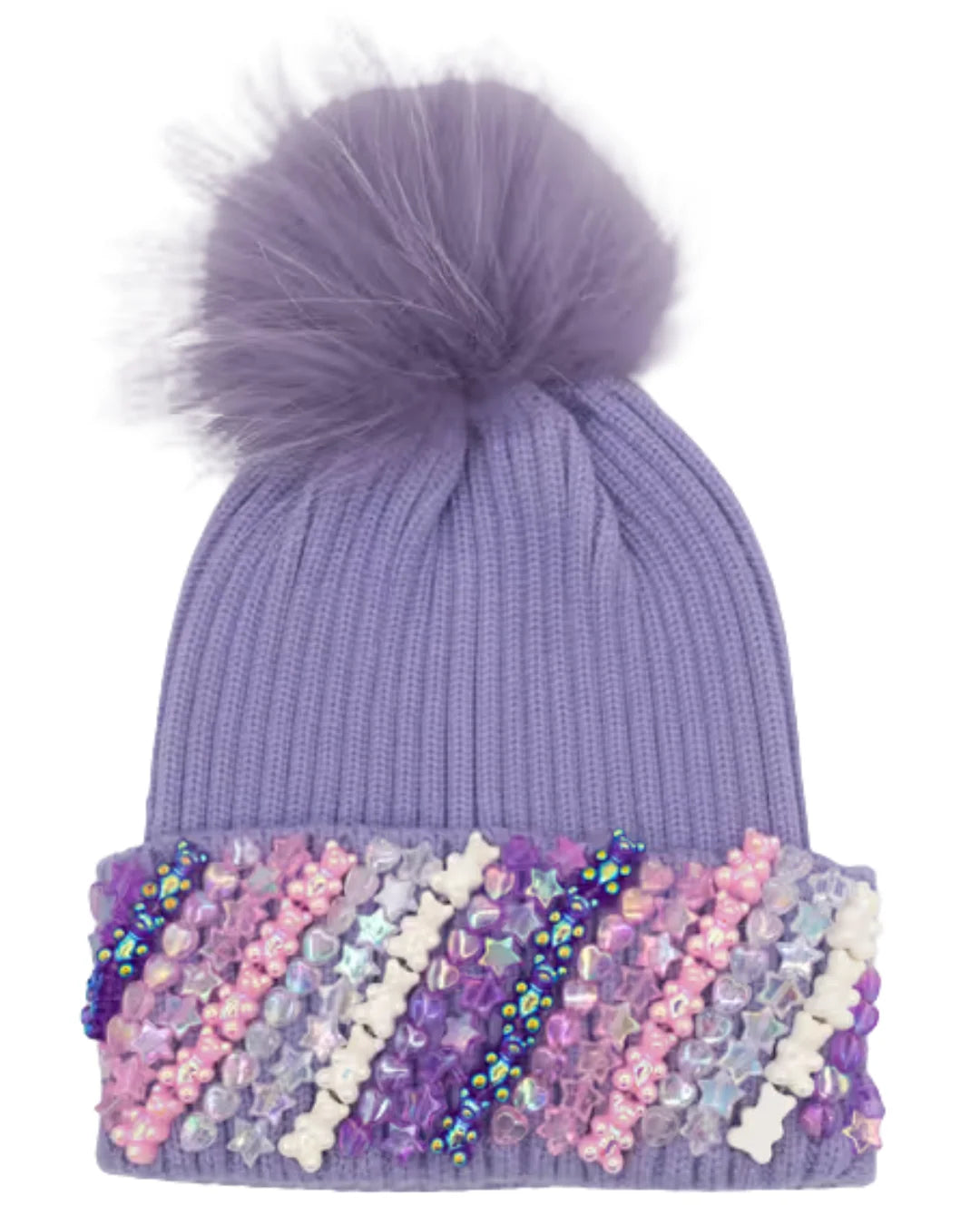 Lavender Gummy Bear Charm Beanie - Magpies Paducah