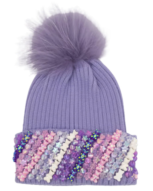 Lavender Gummy Bear Charm Beanie - Magpies Paducah