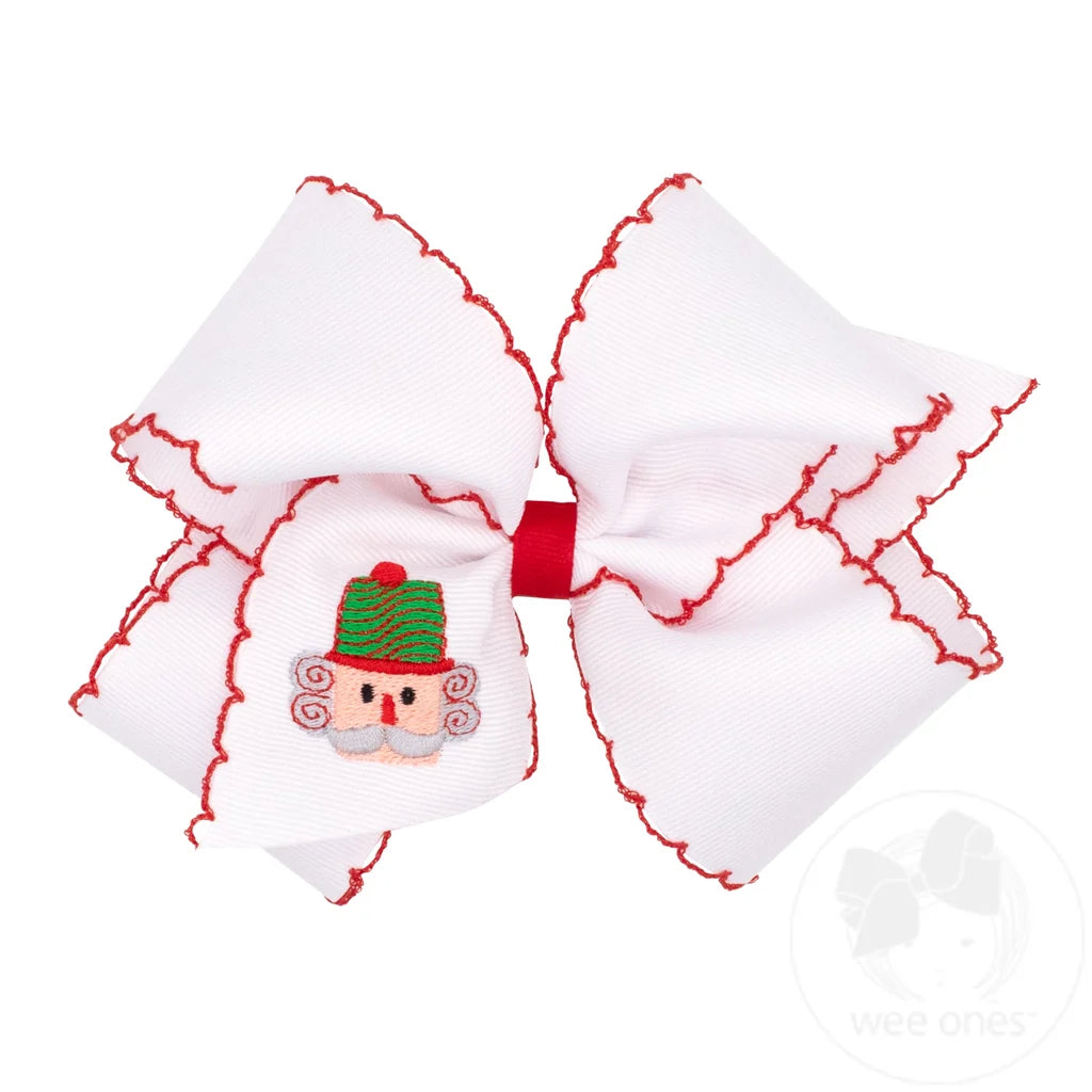 King Moonstitch Embroidered Hair Bow, Nutcracker - Magpies Paducah