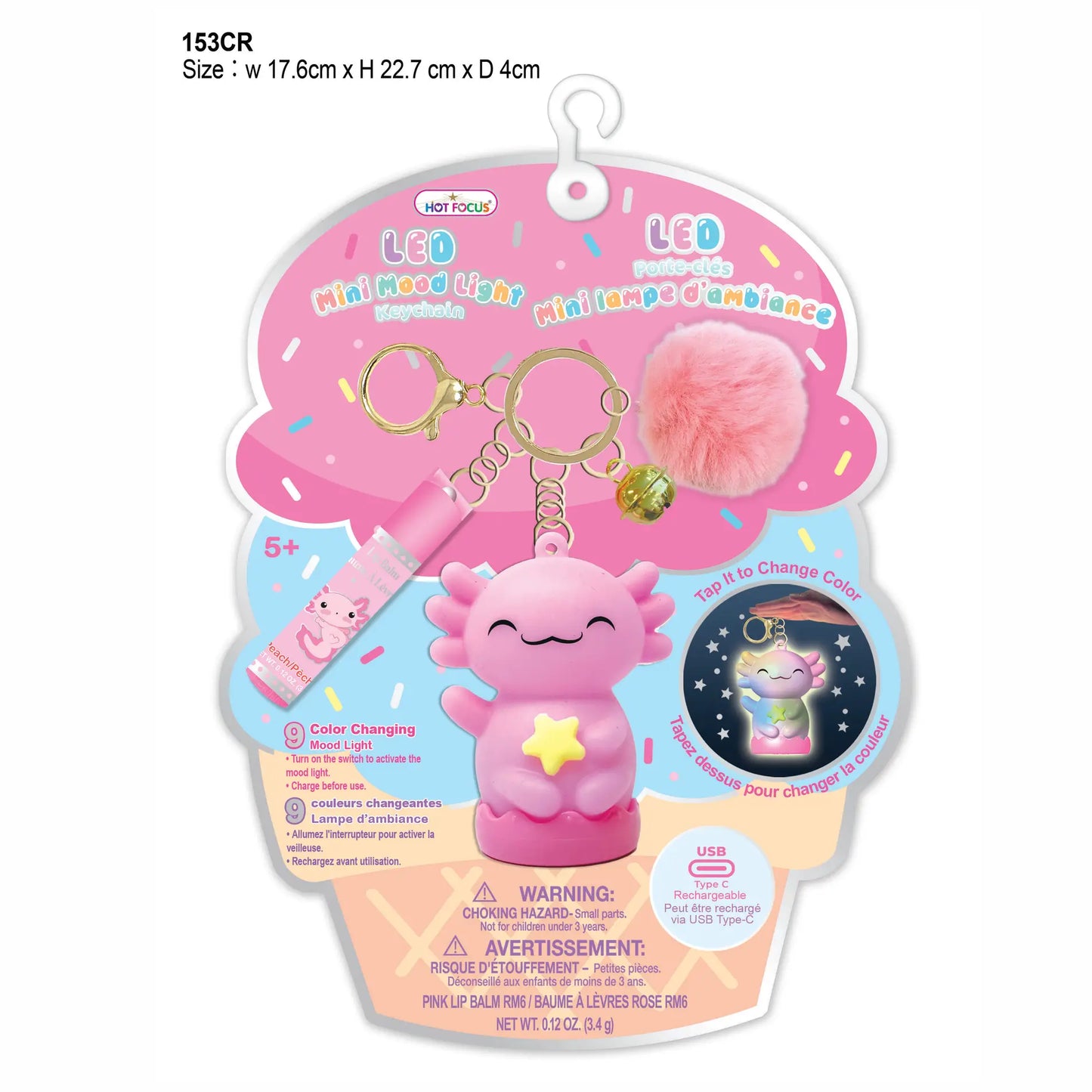 Mini Mood Light Keychain, Critters