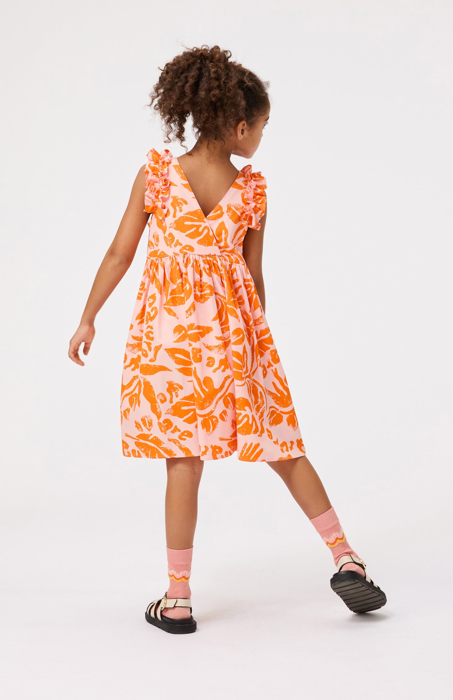 Cicely Dress, Peachy Nature - Magpies Paducah