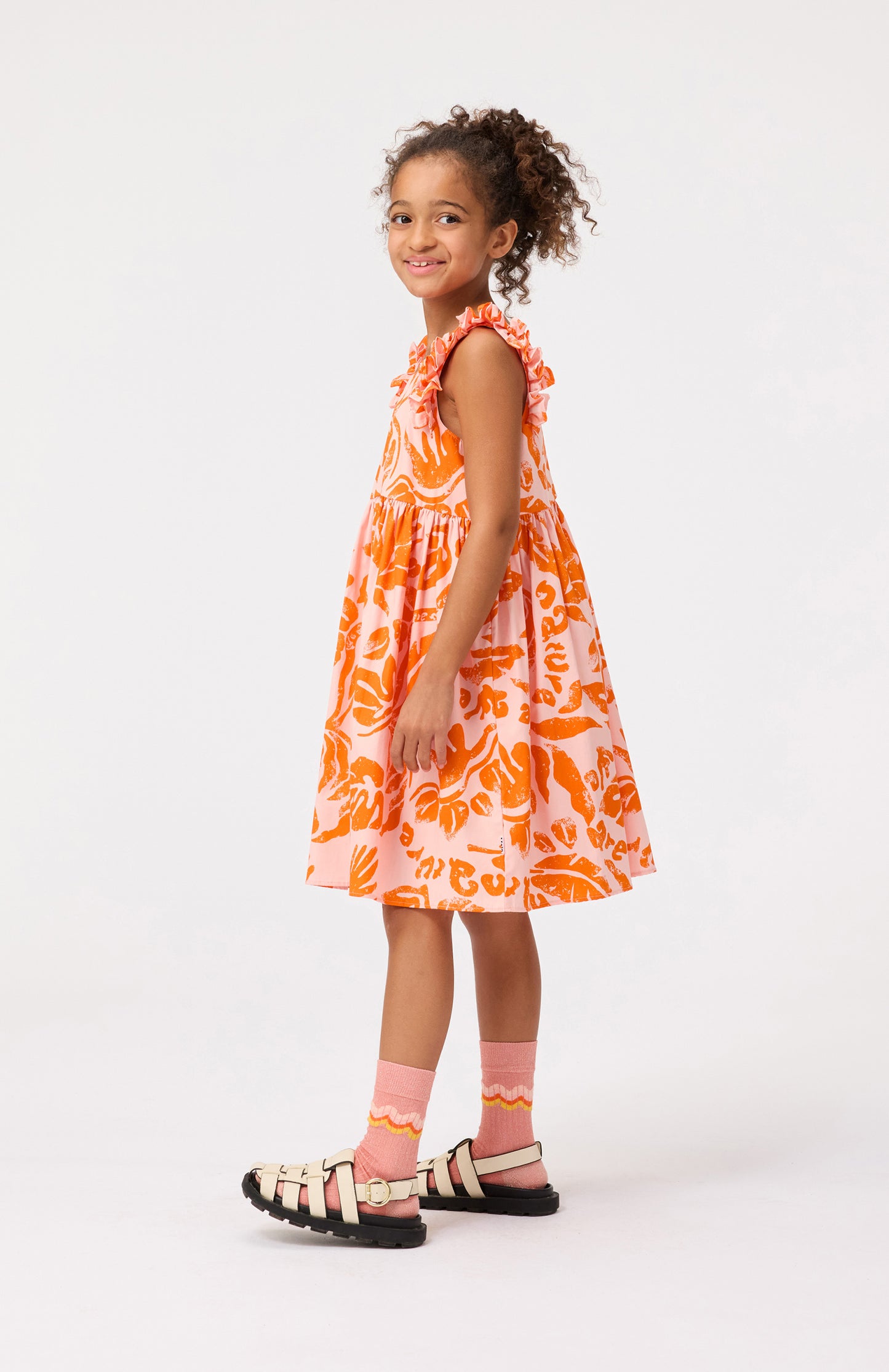 Cicely Dress, Peachy Nature - Magpies Paducah