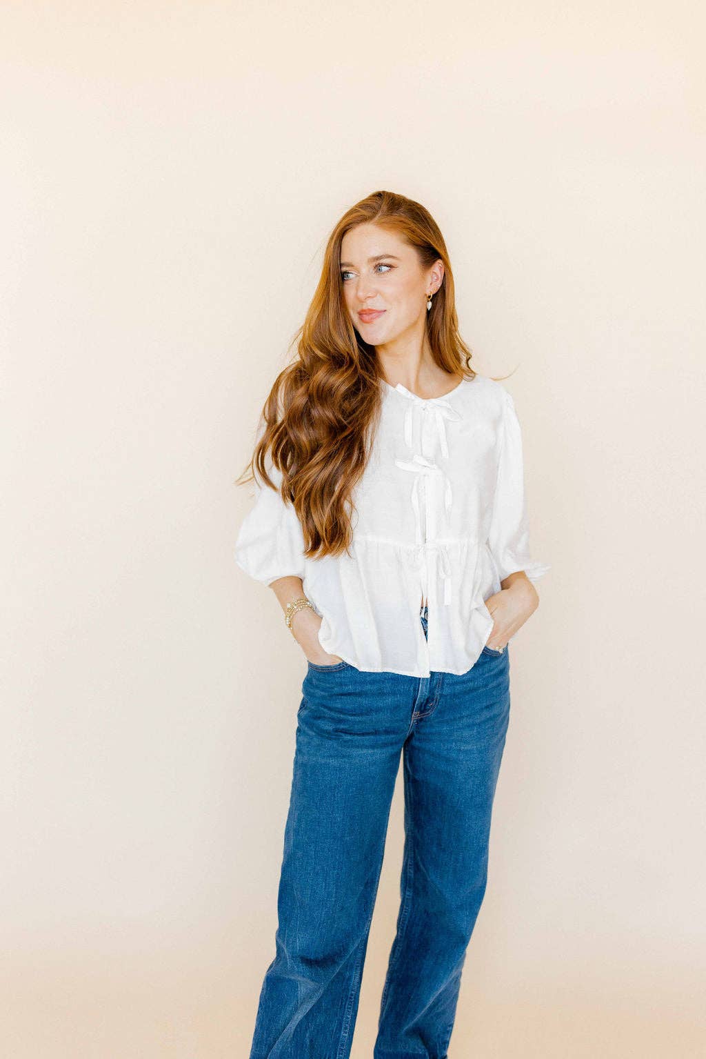 Huggie Charm Earrings, Willa Heart Gold