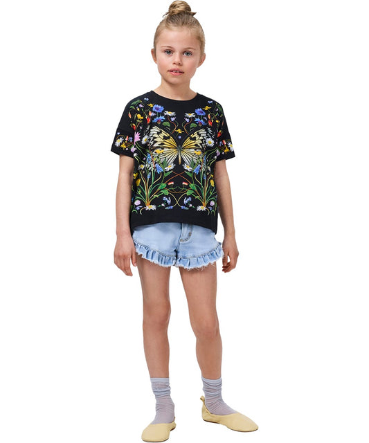 Agnetha Bleached Denim Short - Magpies Paducah