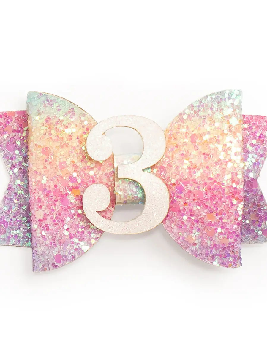 Pastel Rainbow Birthday Clip (Multiple Numbers!) - Magpies Paducah