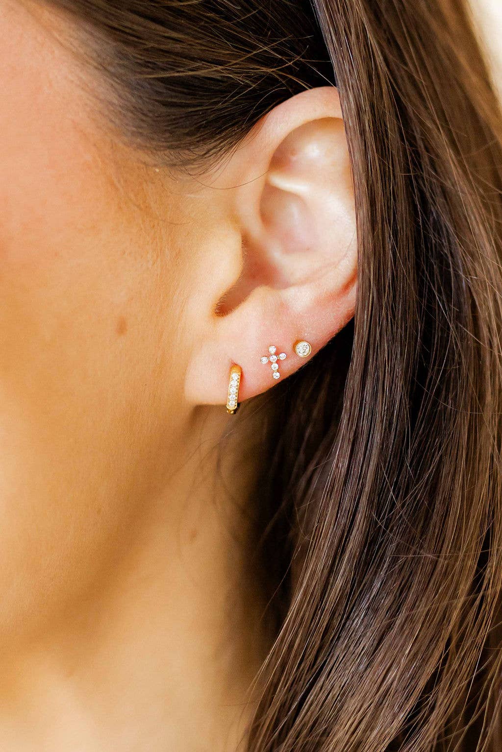 Screwback Stud Earrings - Clara Cross - Magpies Paducah