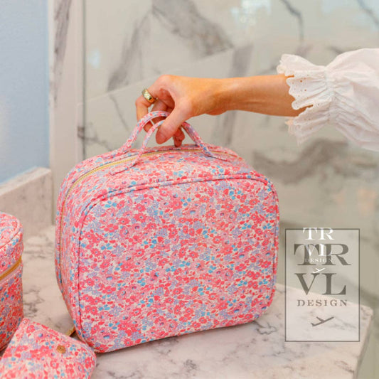 Luxe Cosmetic Toiletry Case, Marseille / Pink