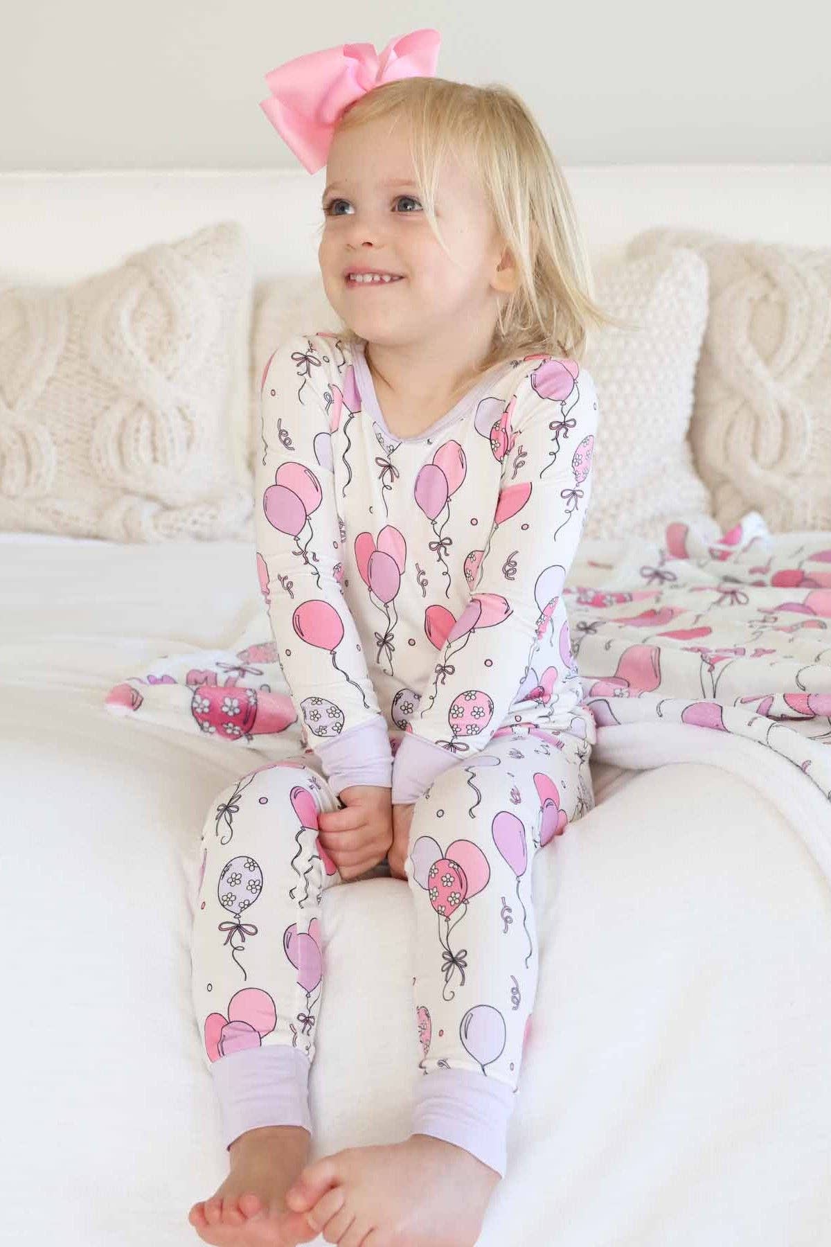 Party Time Two Piece Pajama Set, Pink