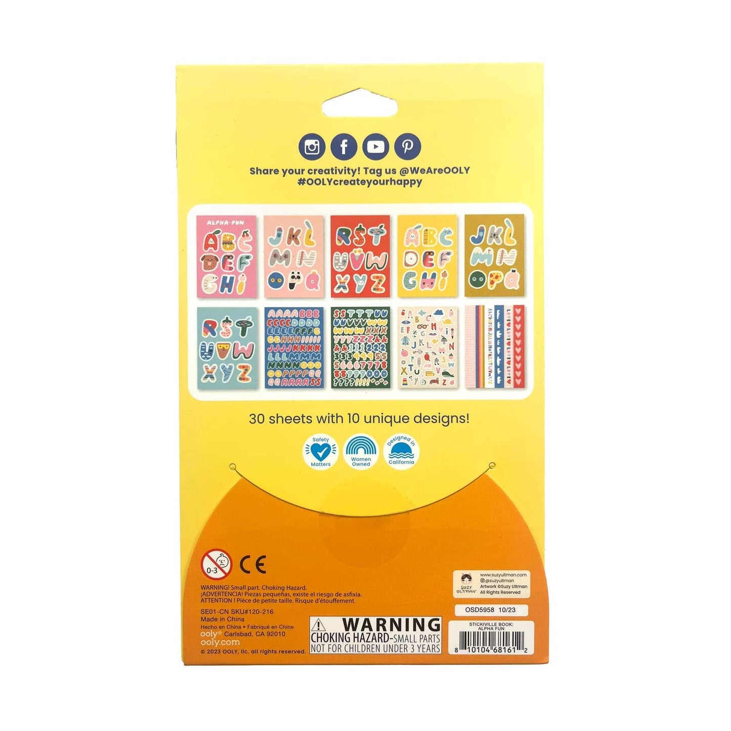 Stickiville Stickers X Suzy:- Alphabet - Magpies Paducah
