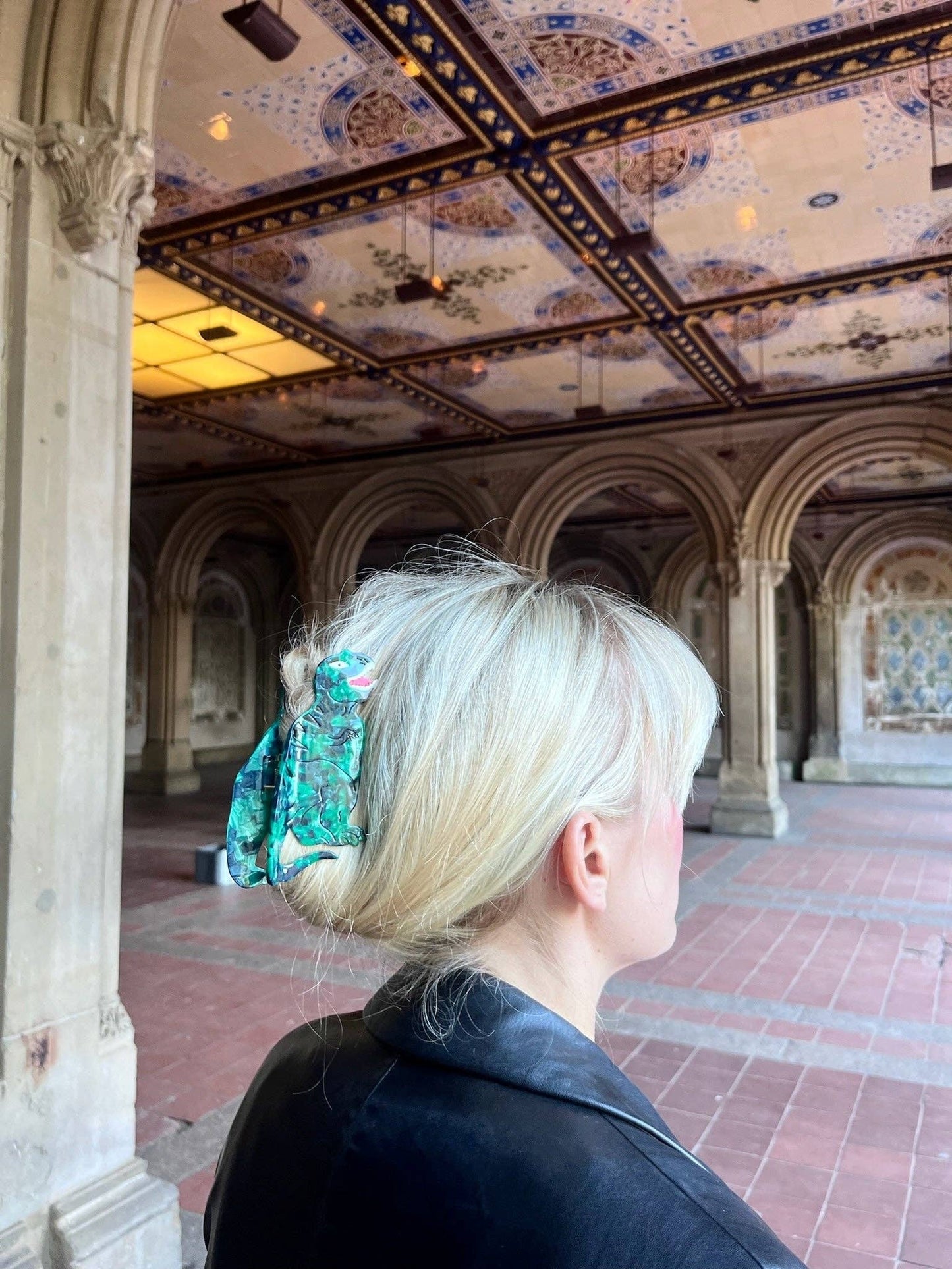 Hand-painted T-Rex Dinosaur Claw Hair Clip | Eco-Friendly