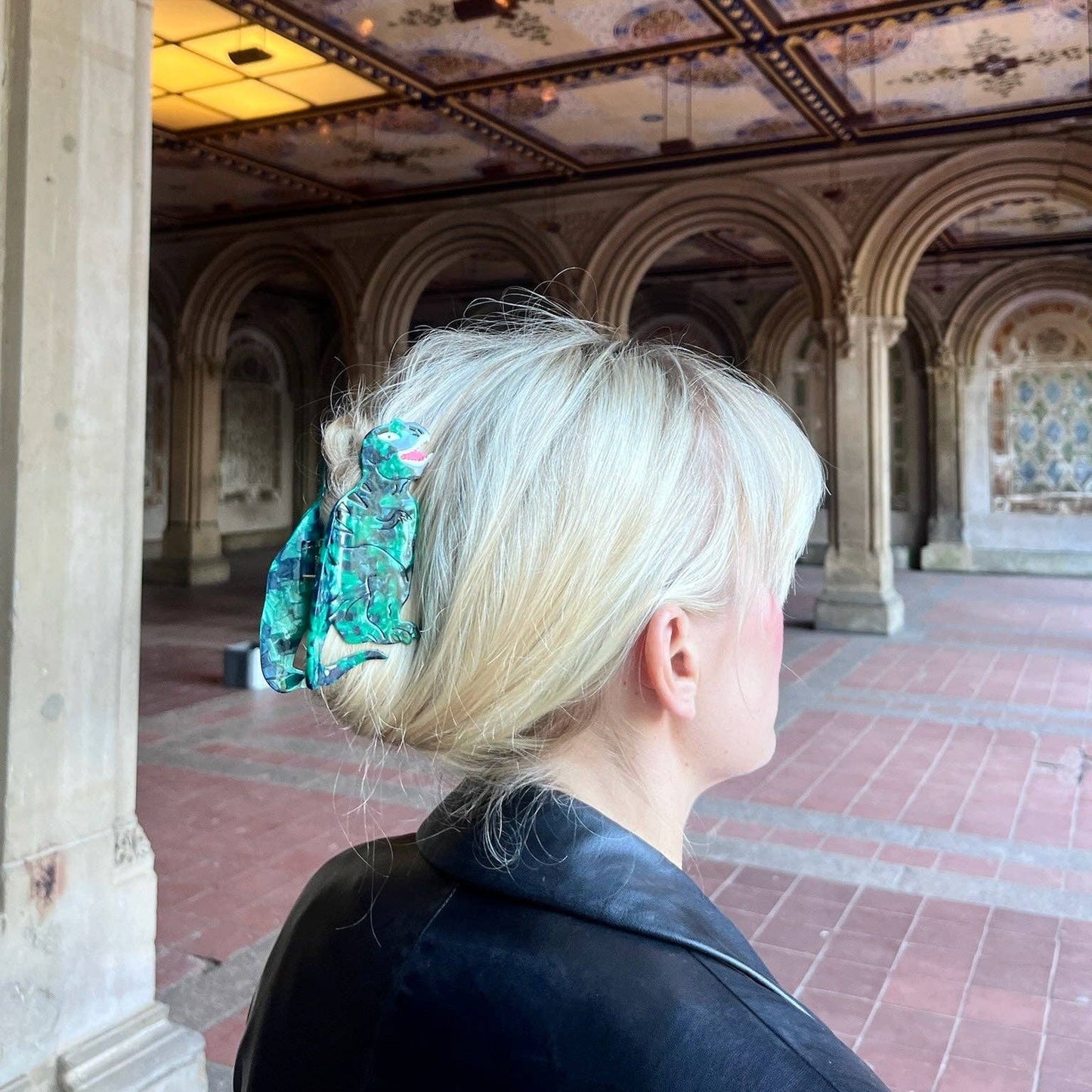 Hand-painted T-Rex Dinosaur Claw Hair Clip