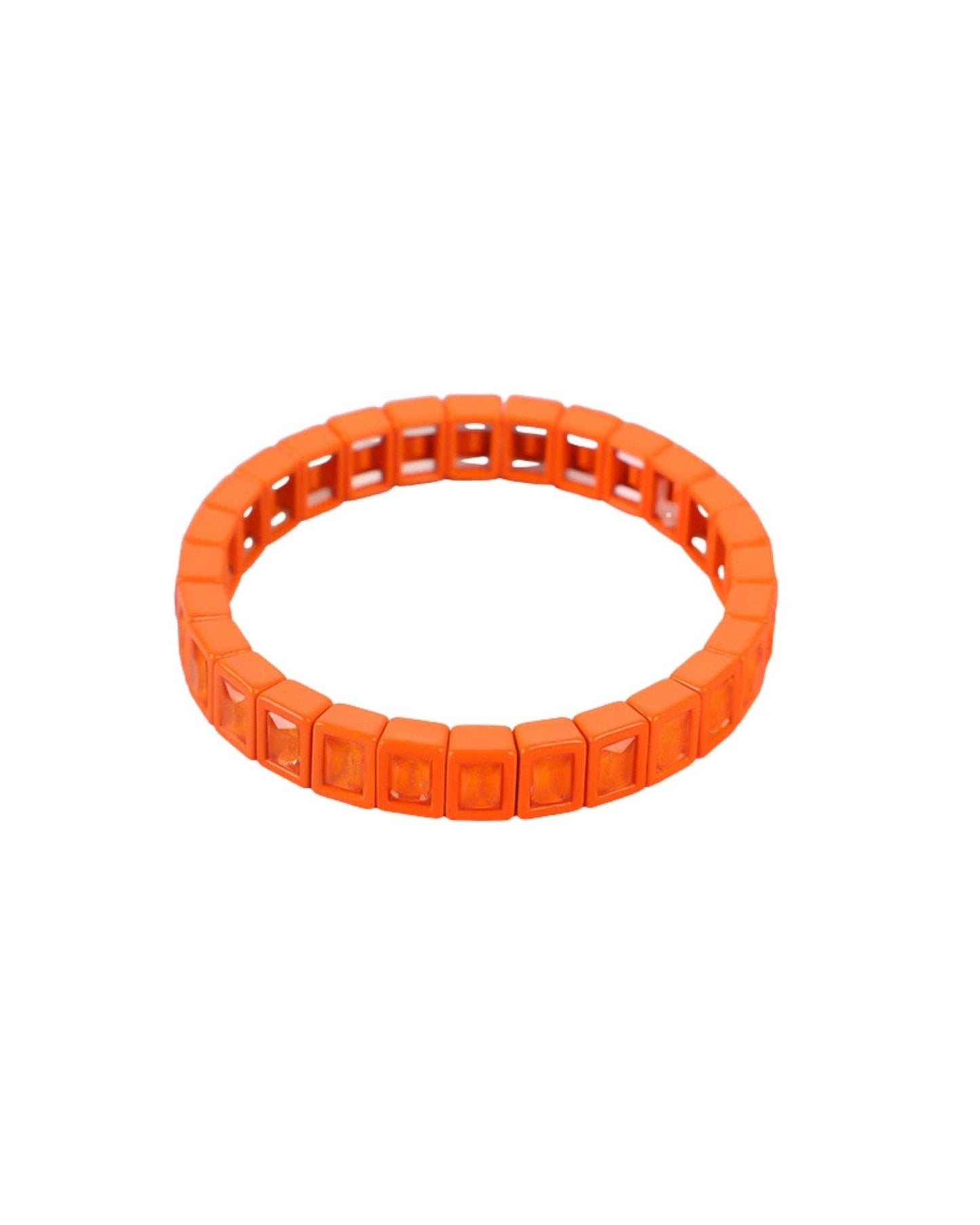 Candy Gem Bracelet, Orange Block