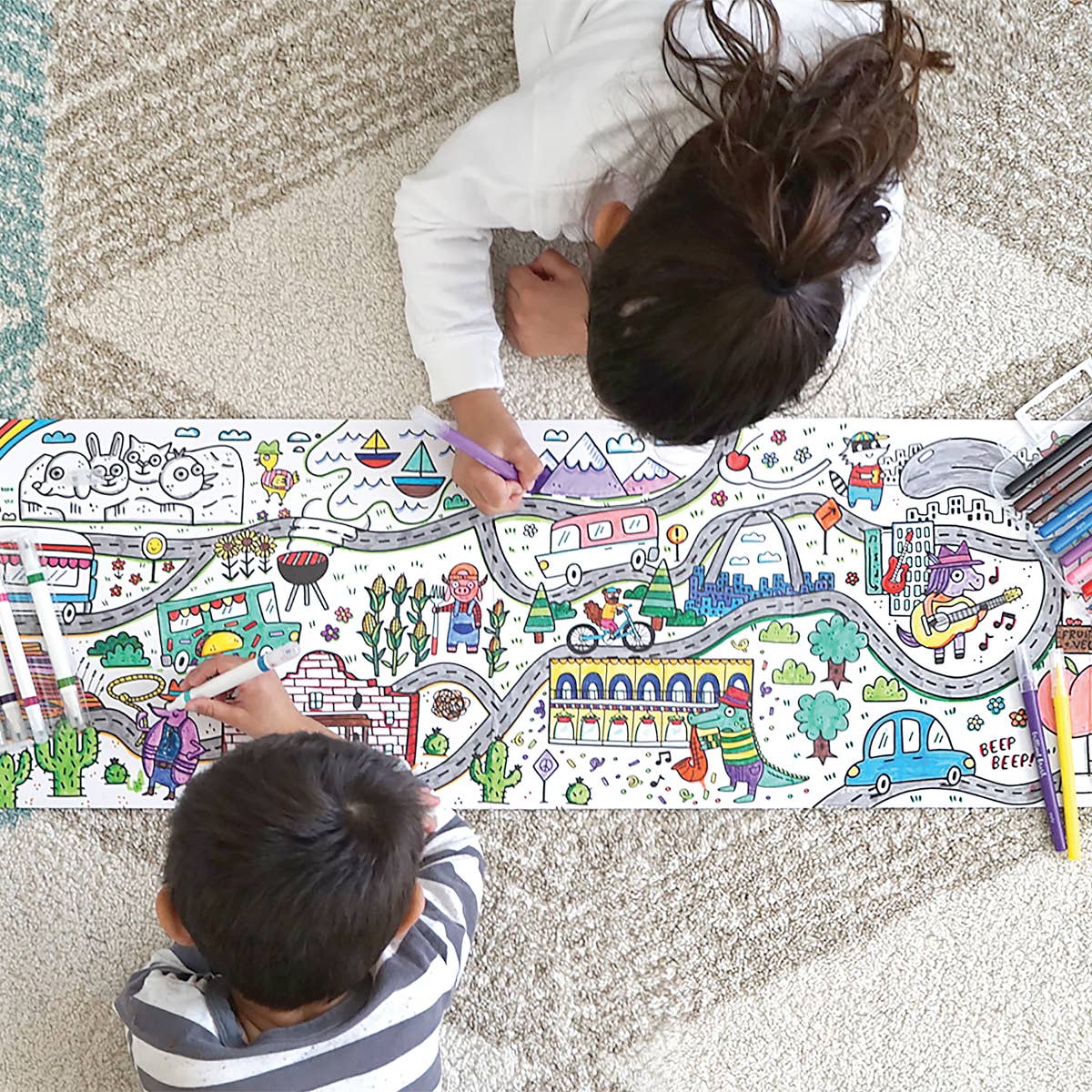 Picturesque Panorama Coloring Book - Dino Picnic Party - Magpies Paducah