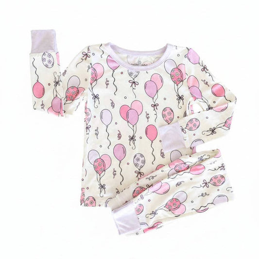 Party Time Two Piece Pajama Set, Pink