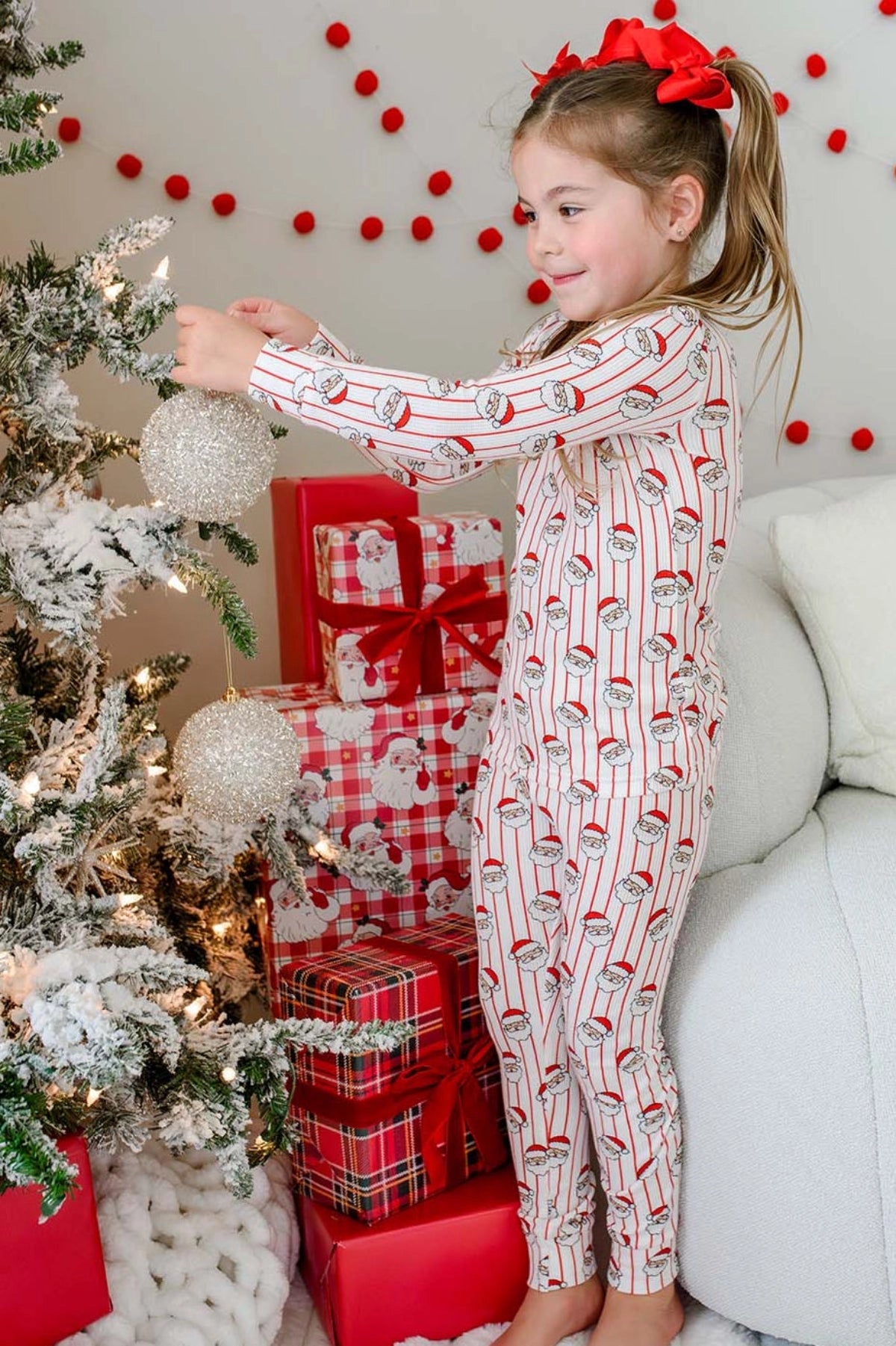 Two Piece Pajama Set, Holly & Jolly
