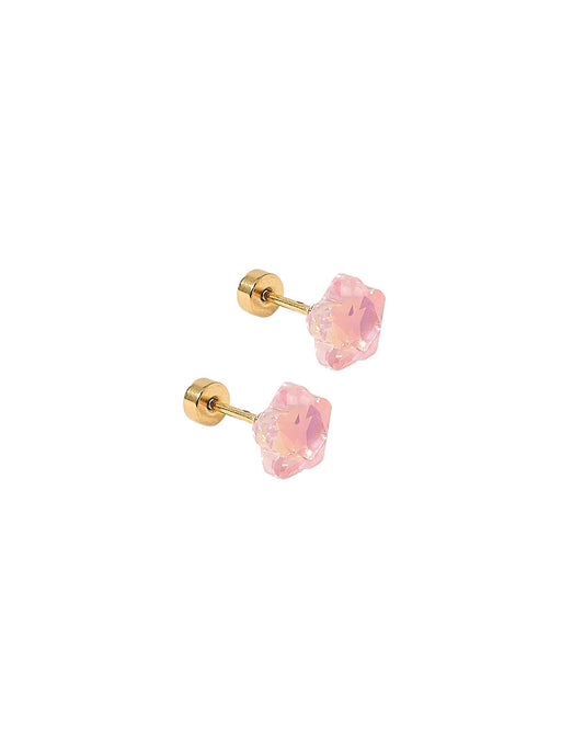 Screwback Stud Earrings Lux - Candy Star Bubblegum Pink - Magpies Paducah