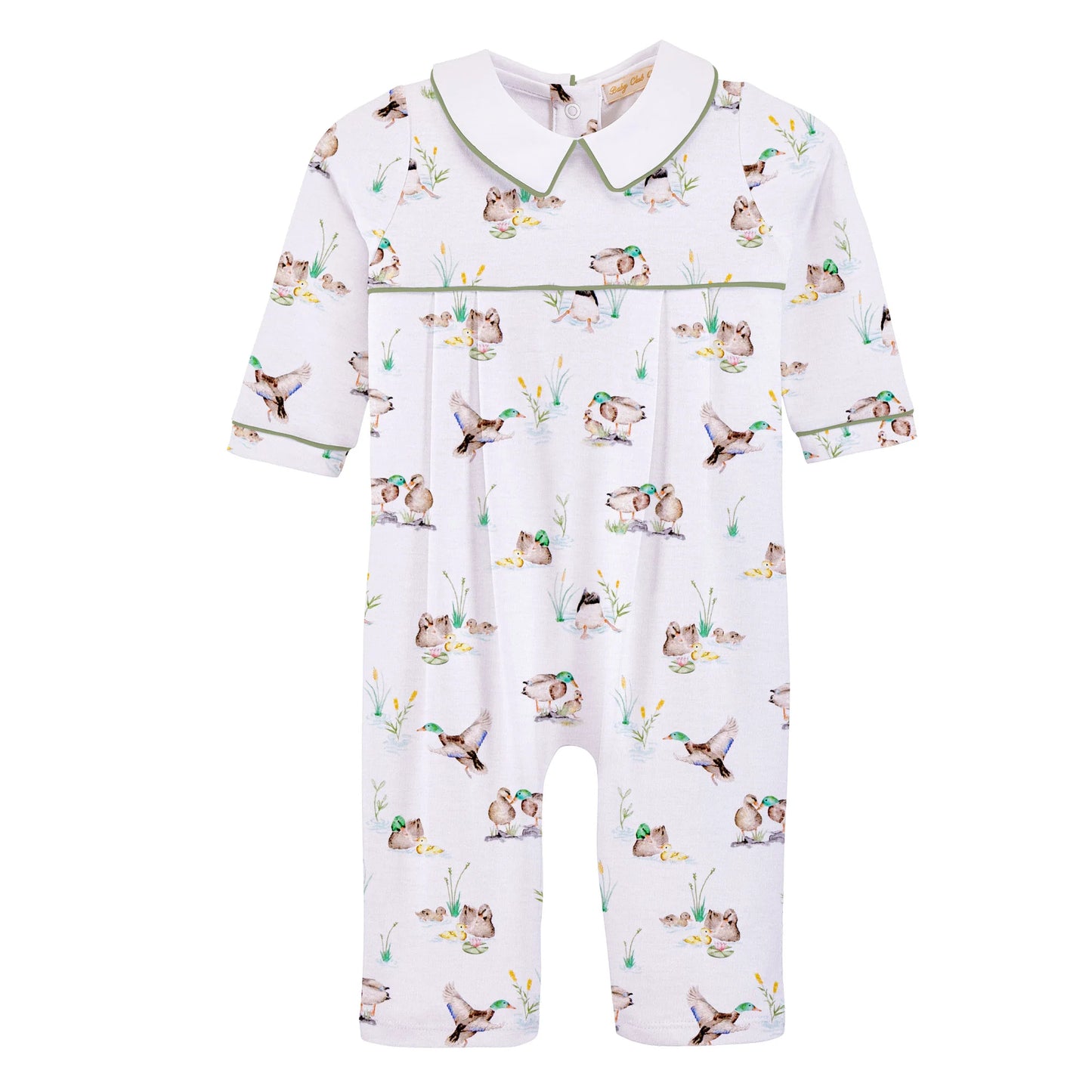 Playsuit with Point Collar, Duck Pond