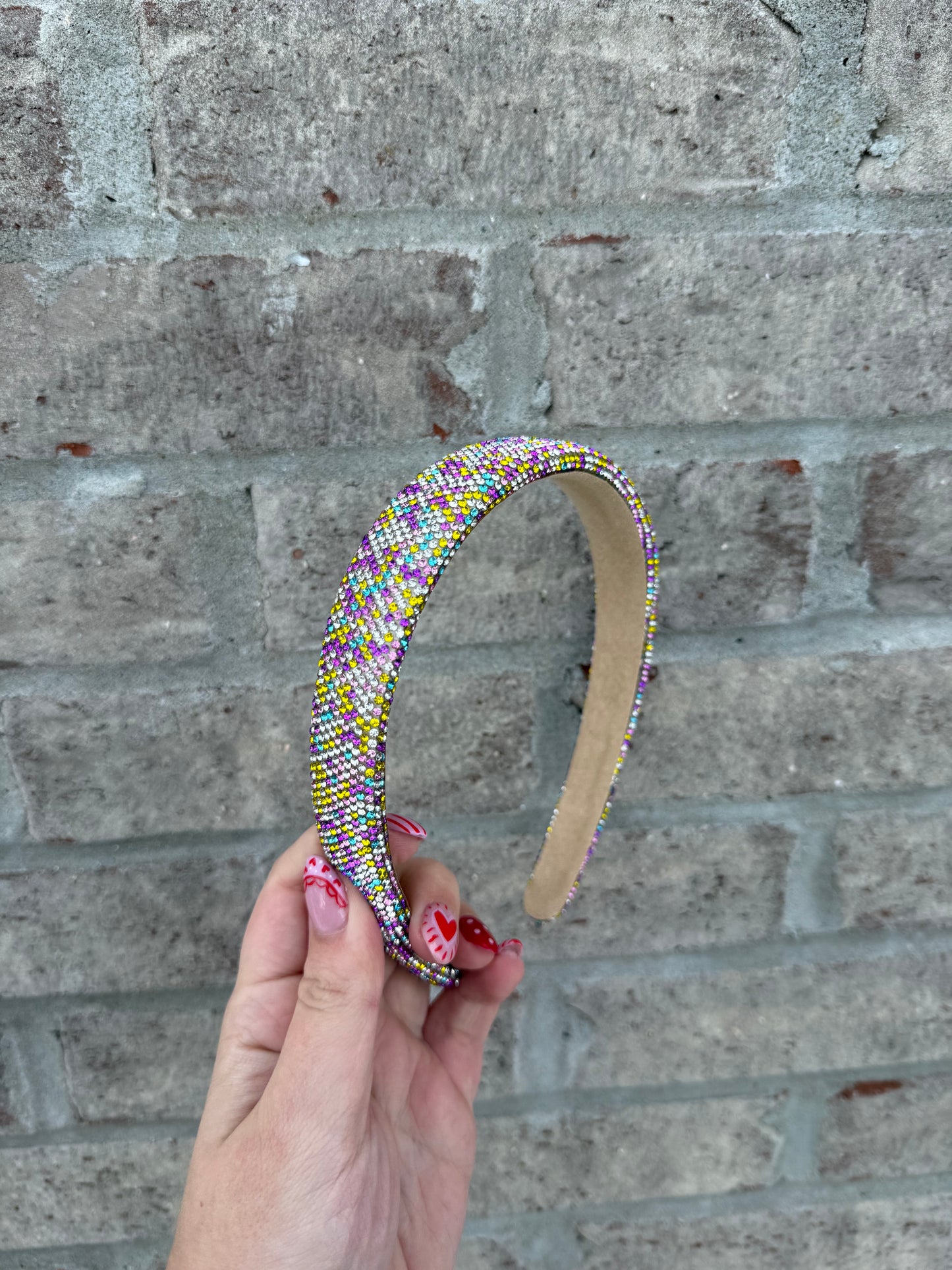 Thin Fully Crystallized Headband, Purple Multi - Magpies Paducah