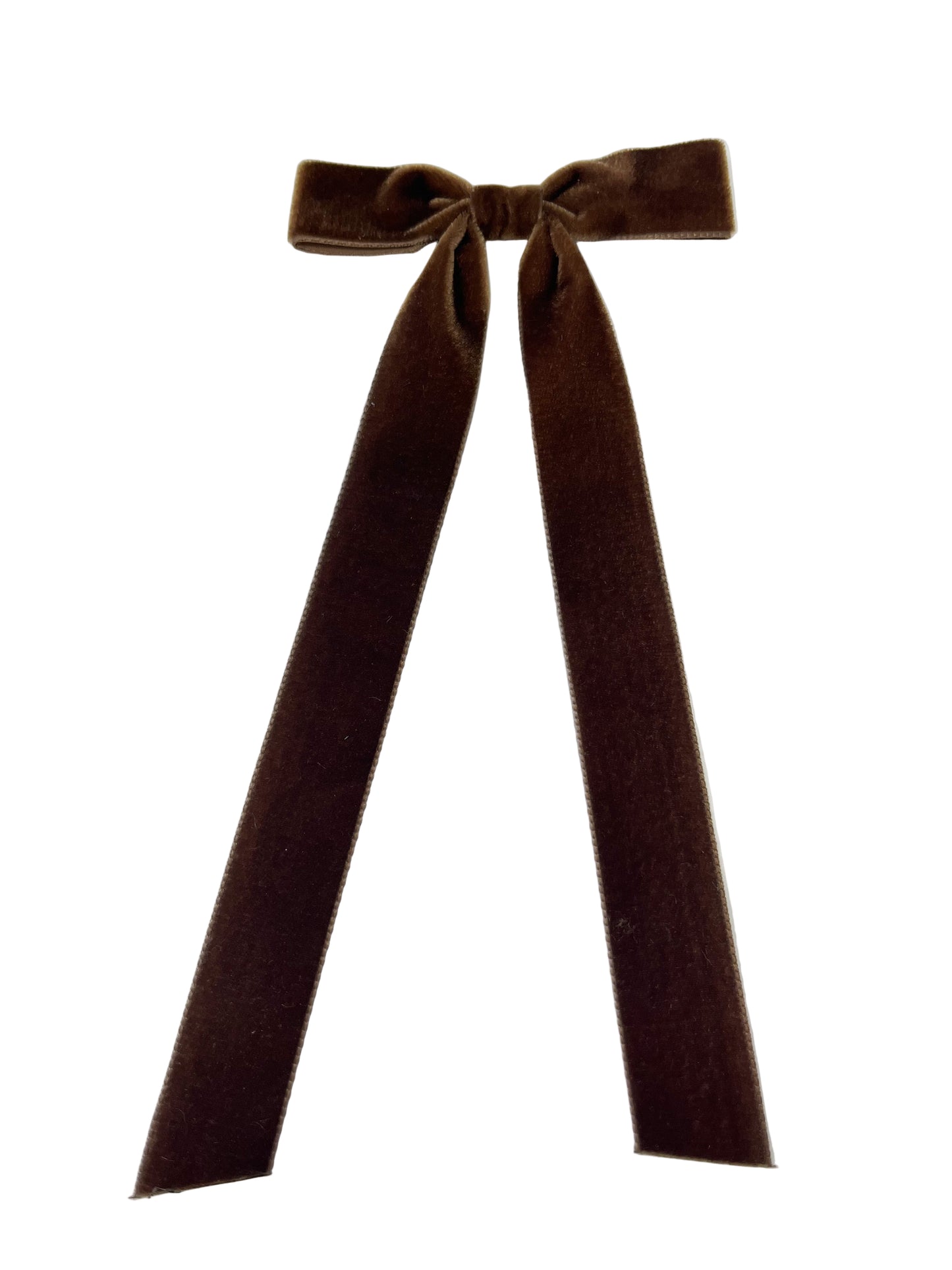 Medium Velvet Bow w/ Tails, Brown - Magpies Paducah