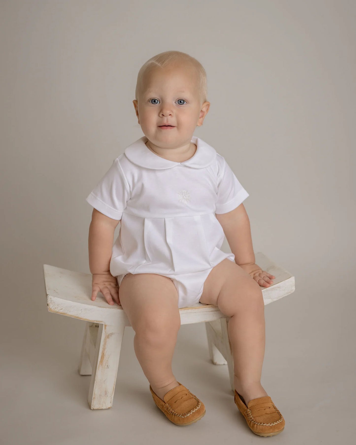 Cross Pima Bubble Romper - Magpies Paducah