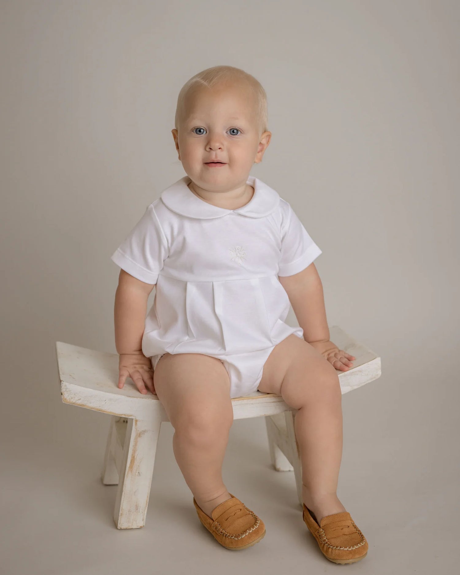 Cross Pima Bubble Romper - Magpies Paducah