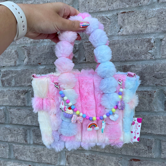 Faux fur Rainbow Charm Bag