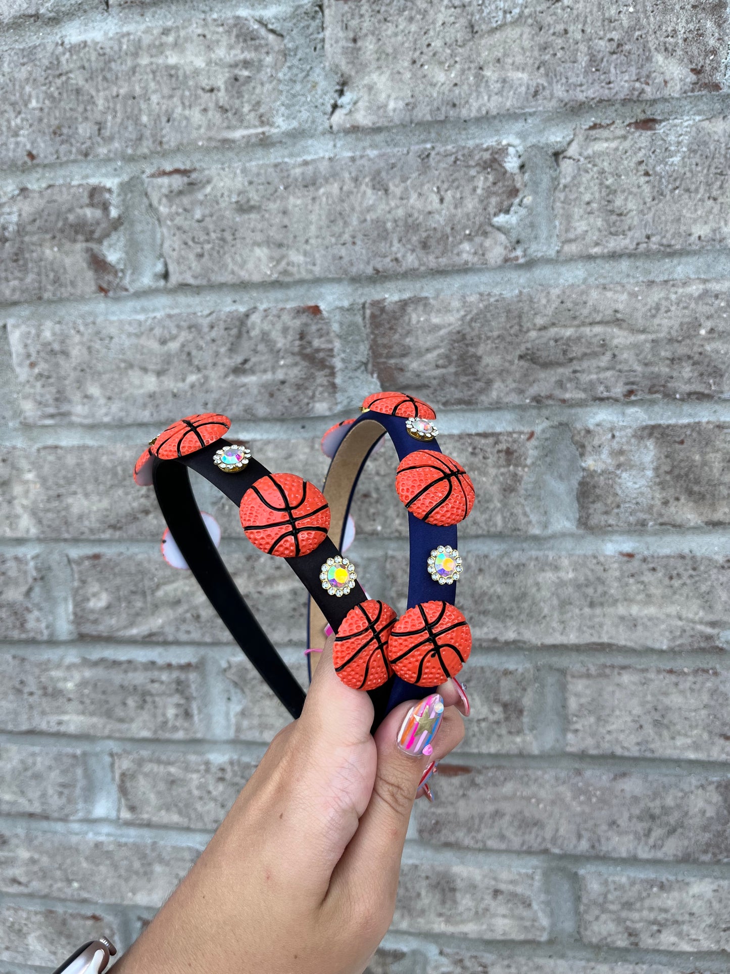 Thin Satin Basketball Charm Headband