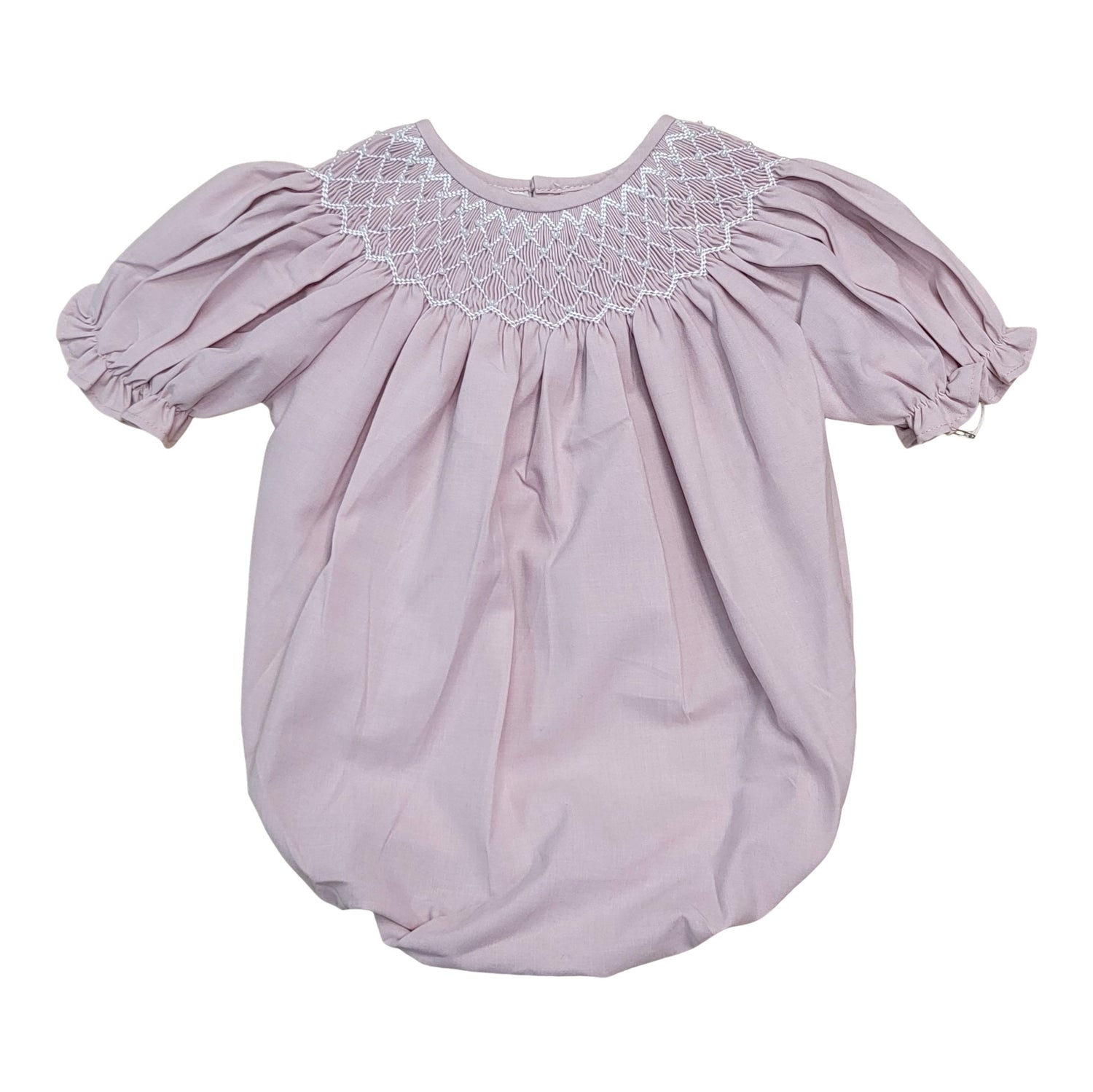 Catherine Pearl Smocked Bubble, Dusty Pink - Magpies Paducah
