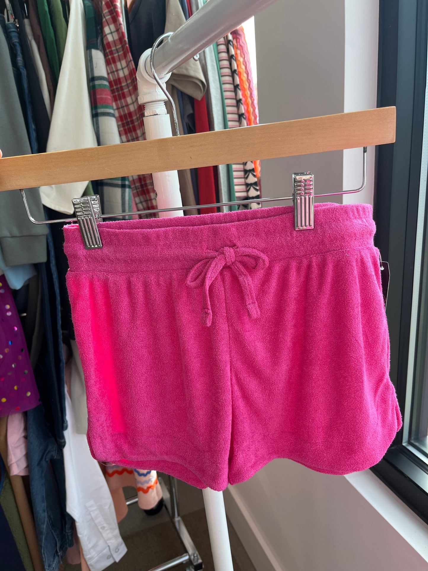 Soft Terry Zip-Up Hoodie & Short Set, Pink - Magpies Paducah