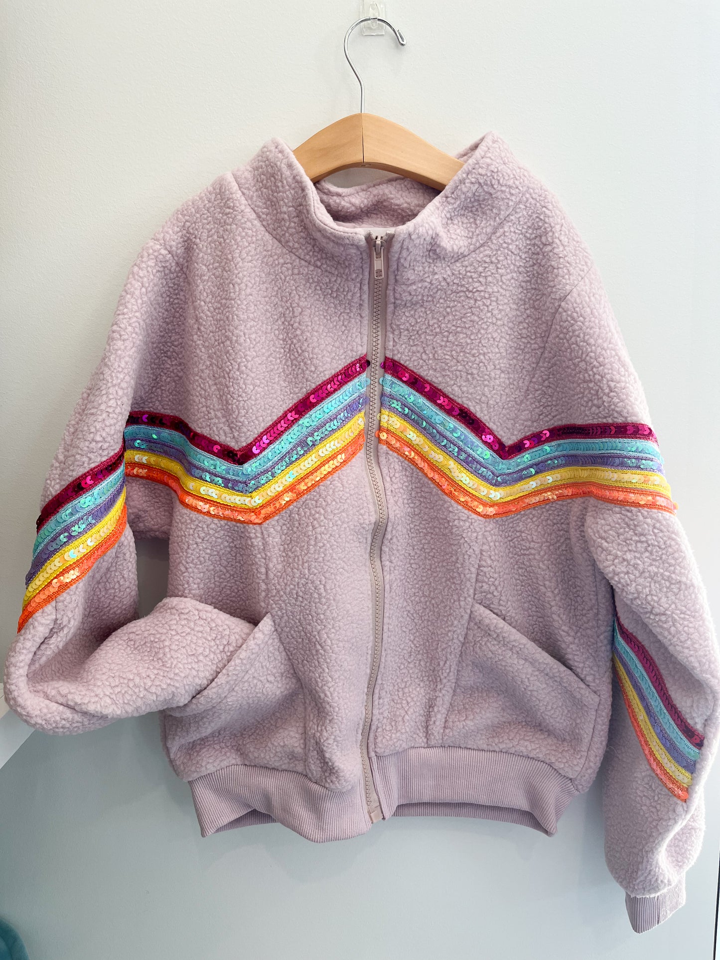 Sequin Rainbow Sherpa Jacket - Magpies Paducah