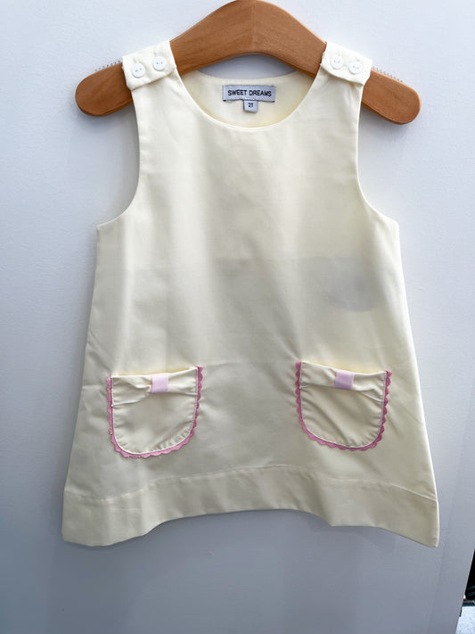 Yellow Bow Pocket Dress - Magpies Paducah