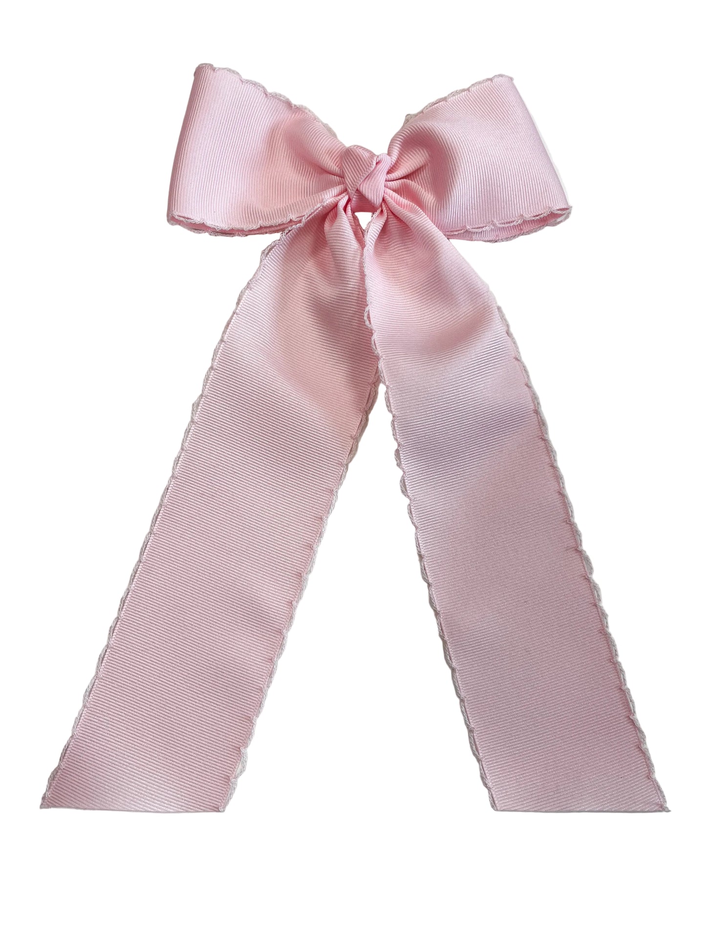 King Moonstitch Bow w/ Tails, Light Pink - Magpies Paducah