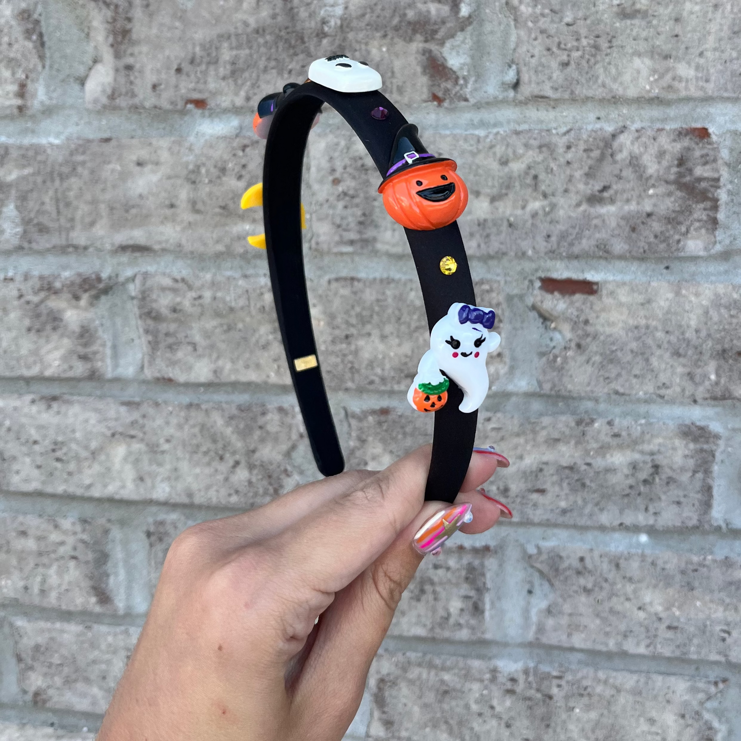 Thin Satin Halloween Charm Headband