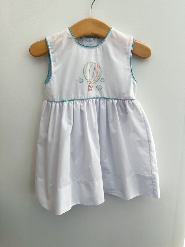 Sleeveless Dress, Aqua Hot Air Balloon - Magpies Paducah