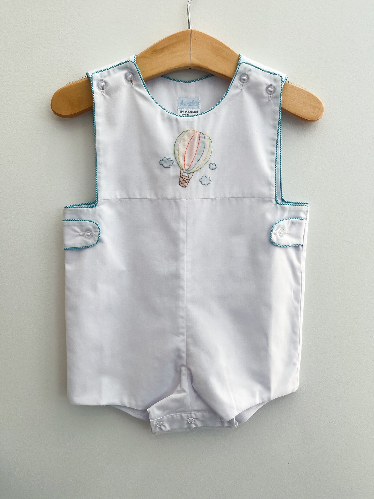 Sleeveless Shortall, Aqua Hot Air Balloon - Magpies Paducah