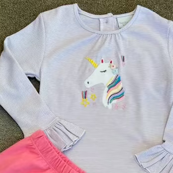 Rainbow Unicorn Top + Legging Set