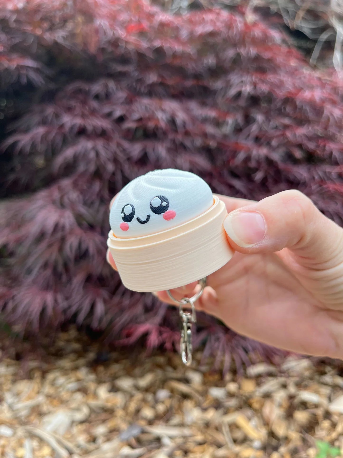 Fidget Clicker Keychain, Dumpling