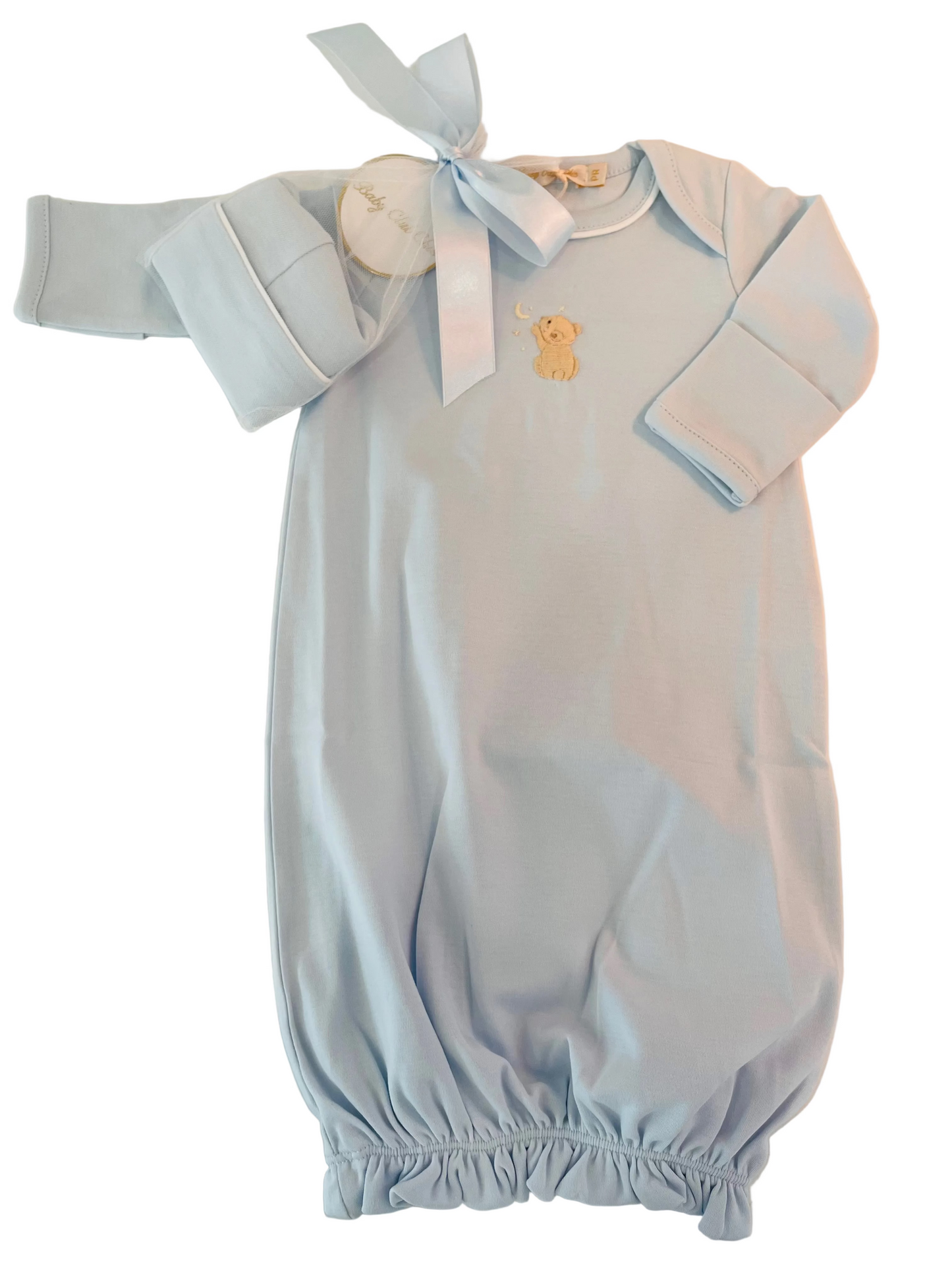 Gown + Hat Set, Teddy's Dreamland Embroidered