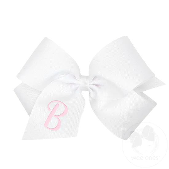 King Monogrammed Initial Grosgrain Bow - Magpies Paducah