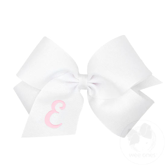 King Monogrammed Initial Grosgrain Bow - Magpies Paducah