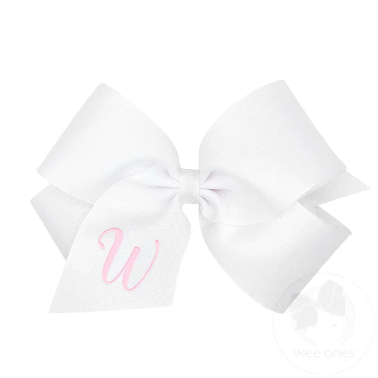 King Monogrammed Initial Grosgrain Bow - Magpies Paducah