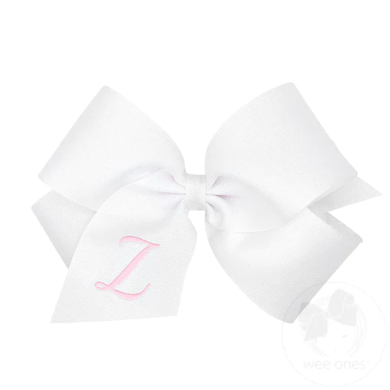 King Monogrammed Initial Grosgrain Bow - Magpies Paducah