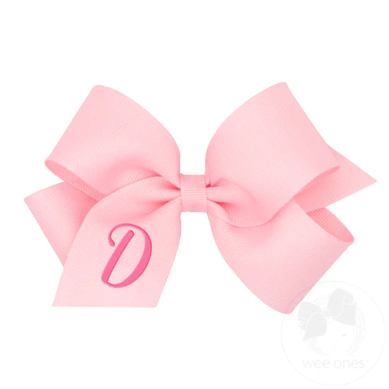Medium Monogrammed Initial Grosgrain Bow - Magpies Paducah