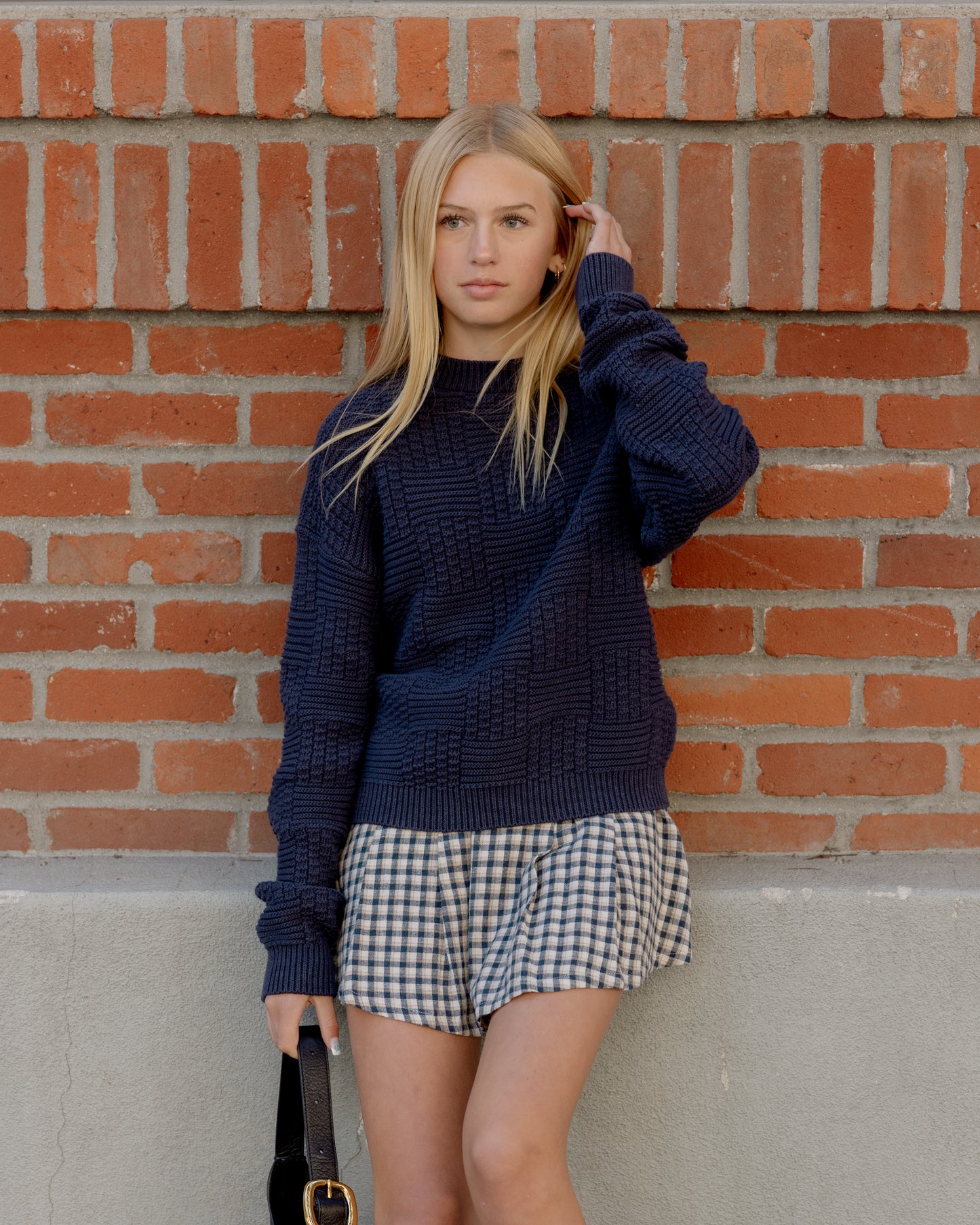 Teen Carolina Sweater, Navy - Magpies Paducah