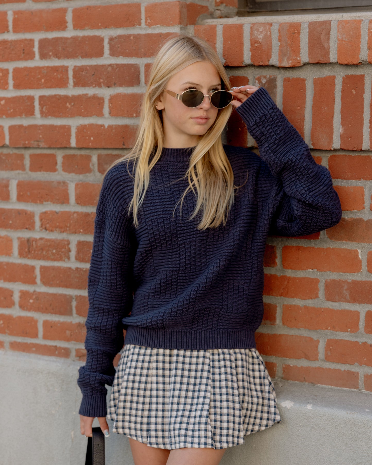 Teen Carolina Sweater, Navy - Magpies Paducah